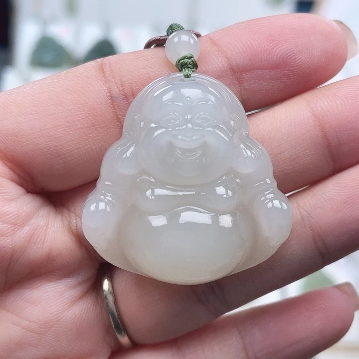 颈饰未镶嵌和田玉叶*35