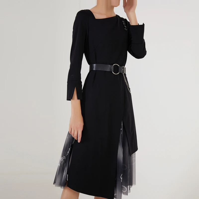 【丽公主专属】莱芙·艾迪儿中长袖连衣裙1W1L94221