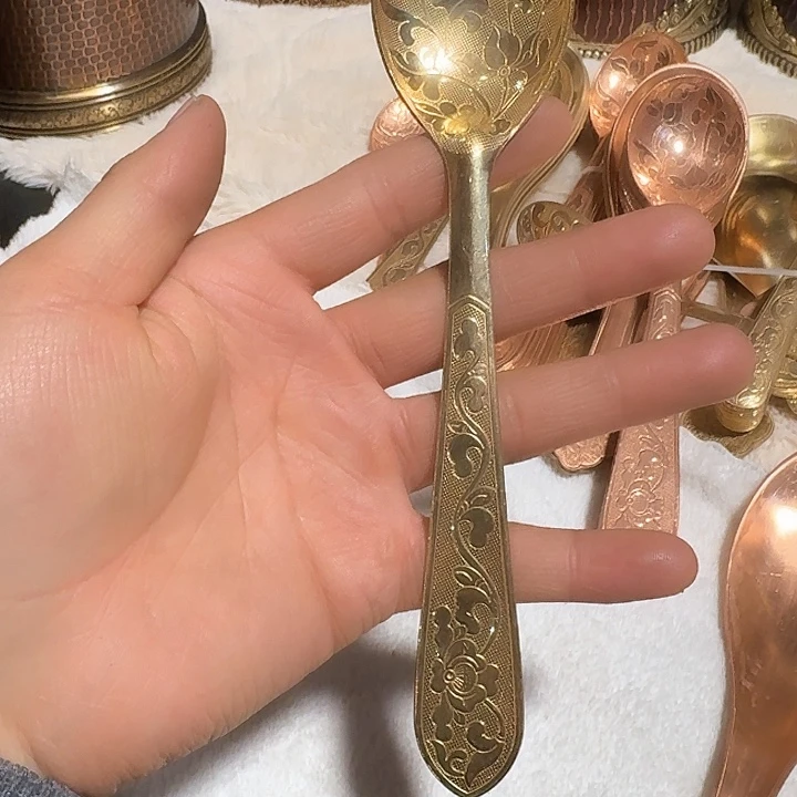 塑料纯铜勺子家用