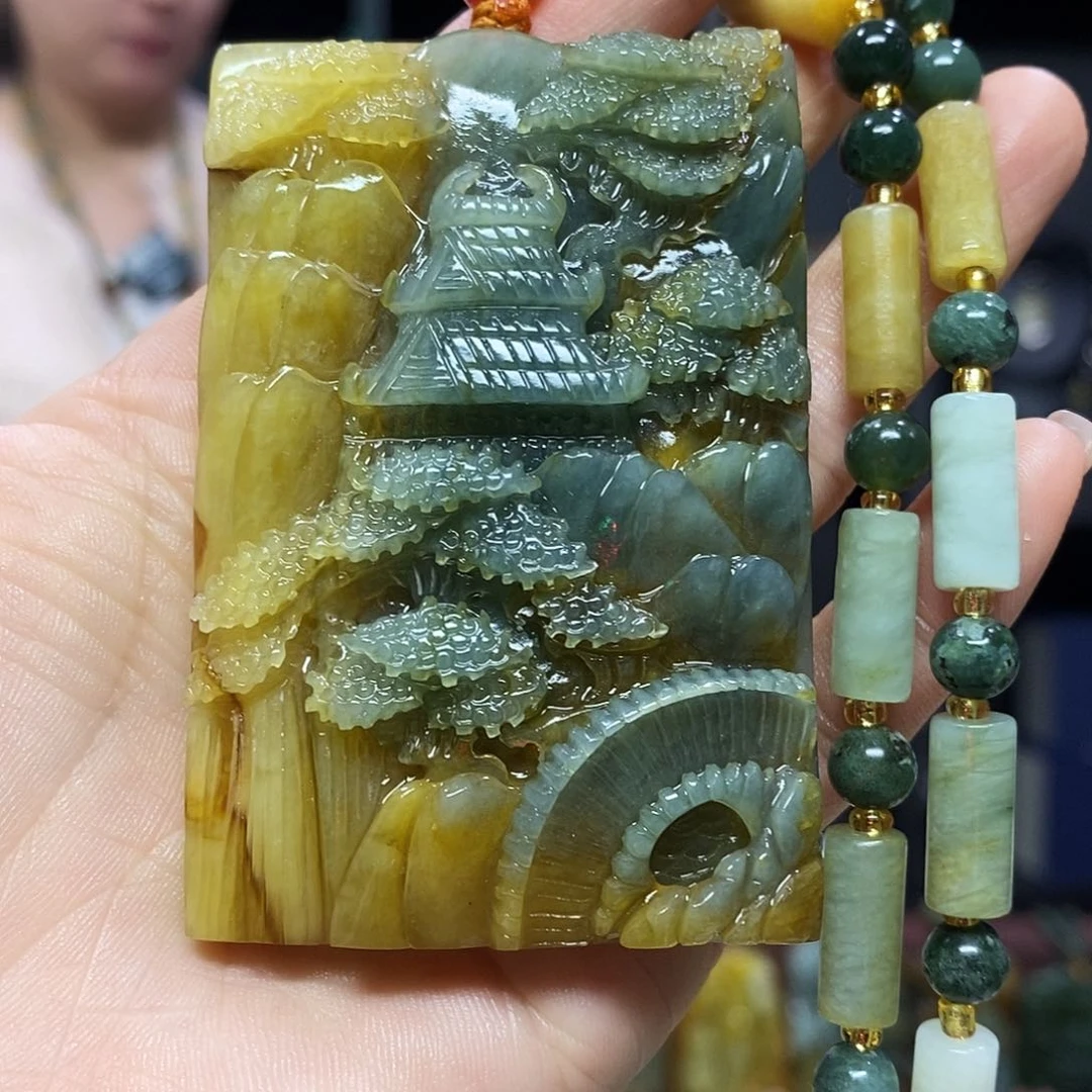 未镶嵌岫玉挂件吊坠手链