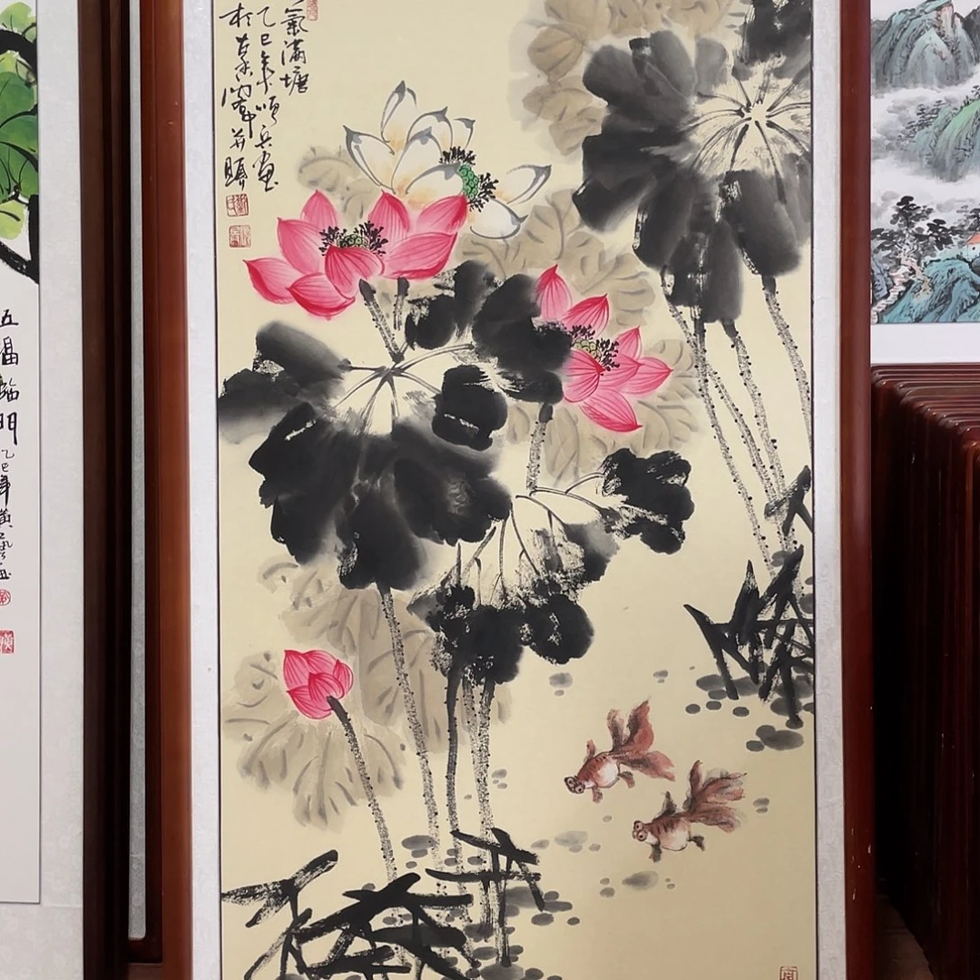 国画带框尺寸63*123厘米