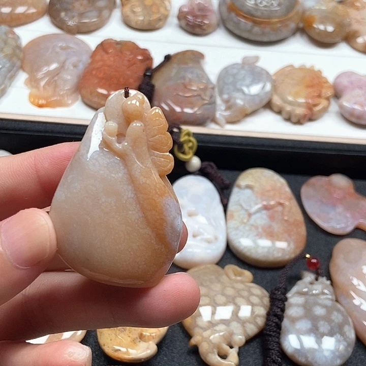 硅化珊瑚（珊瑚玉）未镶嵌颈饰