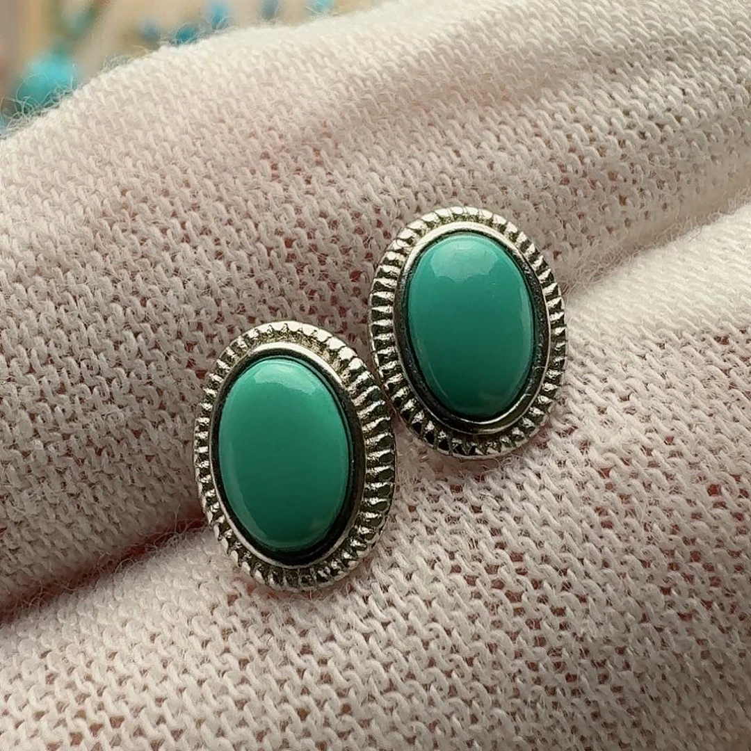 绿松石珠宝奇石银S925镶嵌