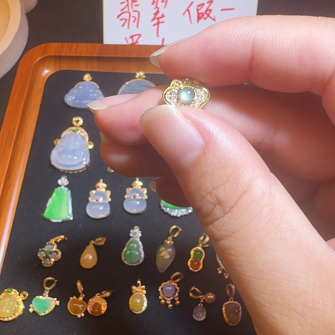 翡翠银S925镶嵌颈饰