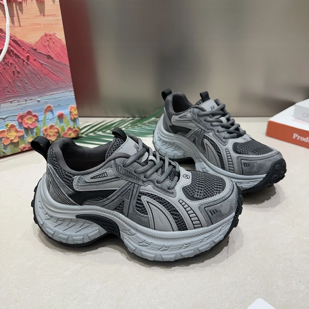 2026春季厚底老爹鞋女今年流行增高系带休闲运动鞋百搭舒适潮鞋