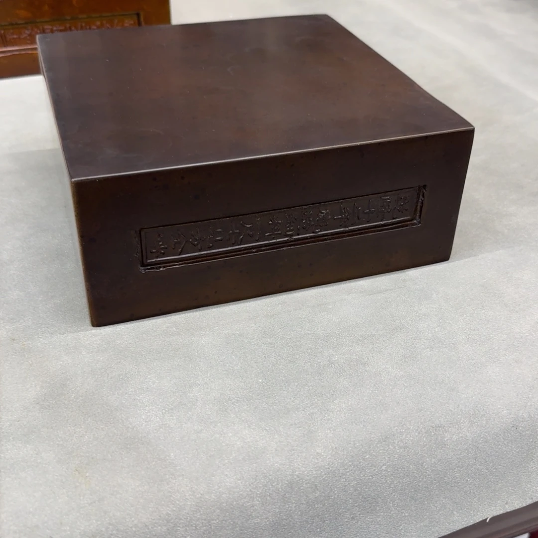 砖雕20x20x8.5 老料金砖 乌金色