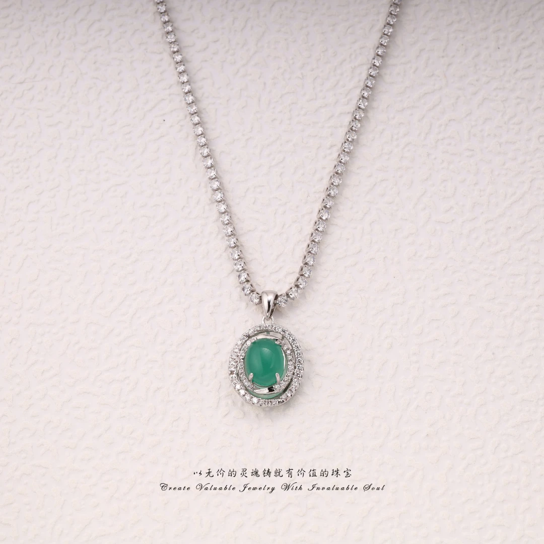 铜合金项链 轻奢镶嵌清新高级感百搭项链 LSK-C-31592