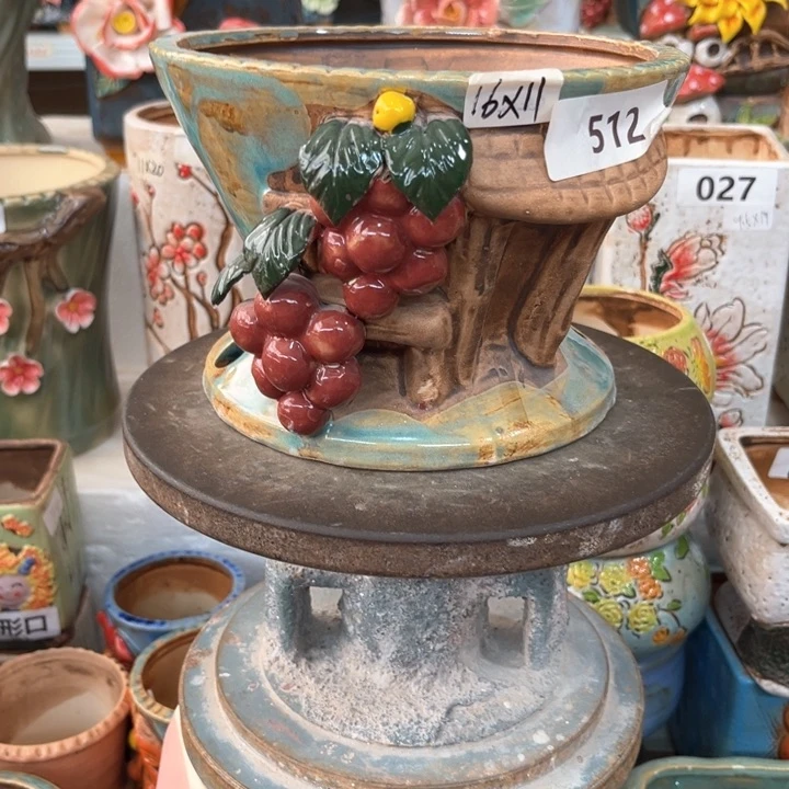 紫砂花盆粗陶材质多肉花盆