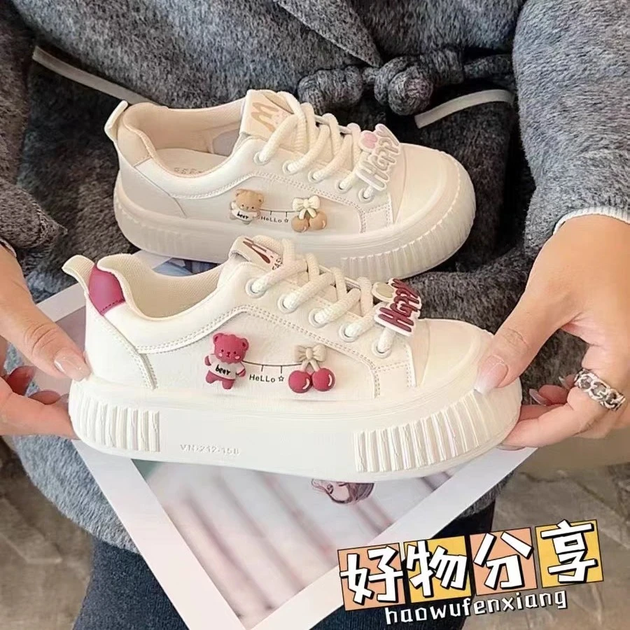 厚底小白鞋女2025年春爆款新款真皮时尚轻便简约百搭运动休闲鞋