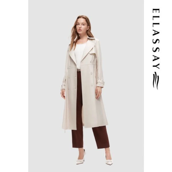 【粉丝专享】ELLASSAY歌力思气质长款风衣女EWE343F00600