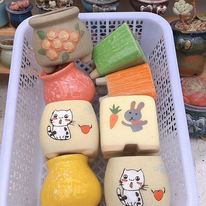 红陶陶瓷花盆973