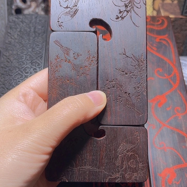 无***喻小叶紫檀印规黑飘红