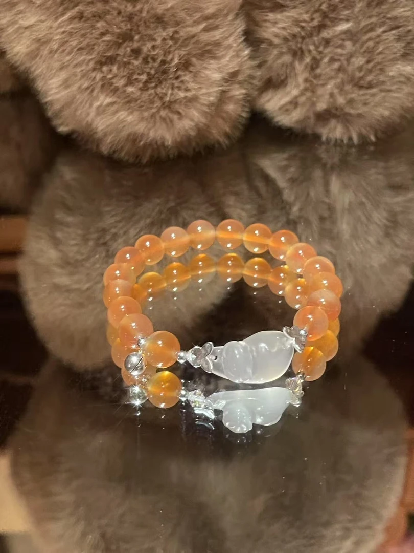 【糖心玛瑙】小猫水晶手链高级感轻奢手串送朋友小众甜美手饰