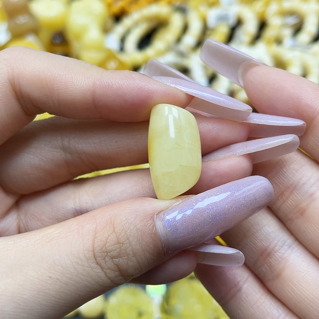 琥珀未镶嵌裸石沁色马蹄12✖️22mm福利