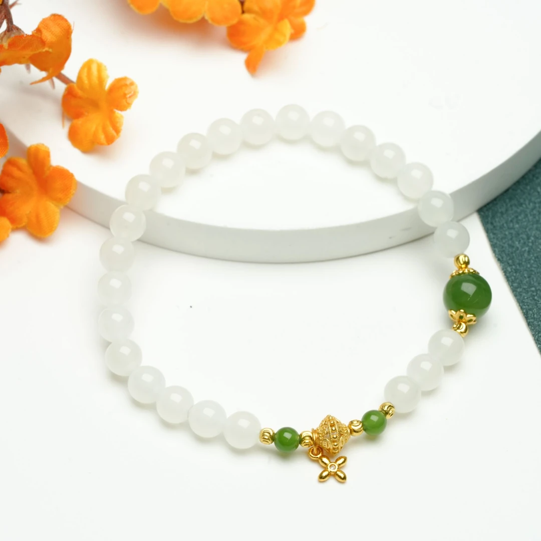 【小北严选】和田玉DIY单圈手串约5mm【多样性发一件】-AH09X884