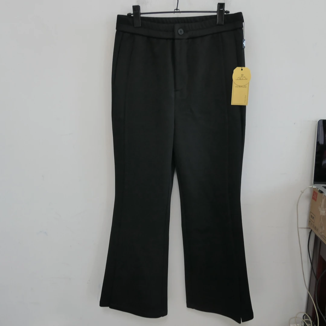 AB-3306早春款加厚下开叉微喇裤