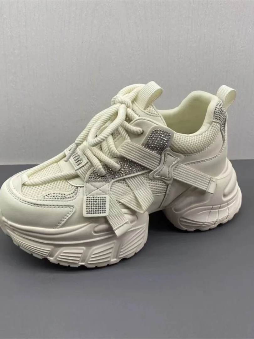z1621-1老爹鞋女士网面时尚白色女老爹鞋夏季女鞋小白鞋