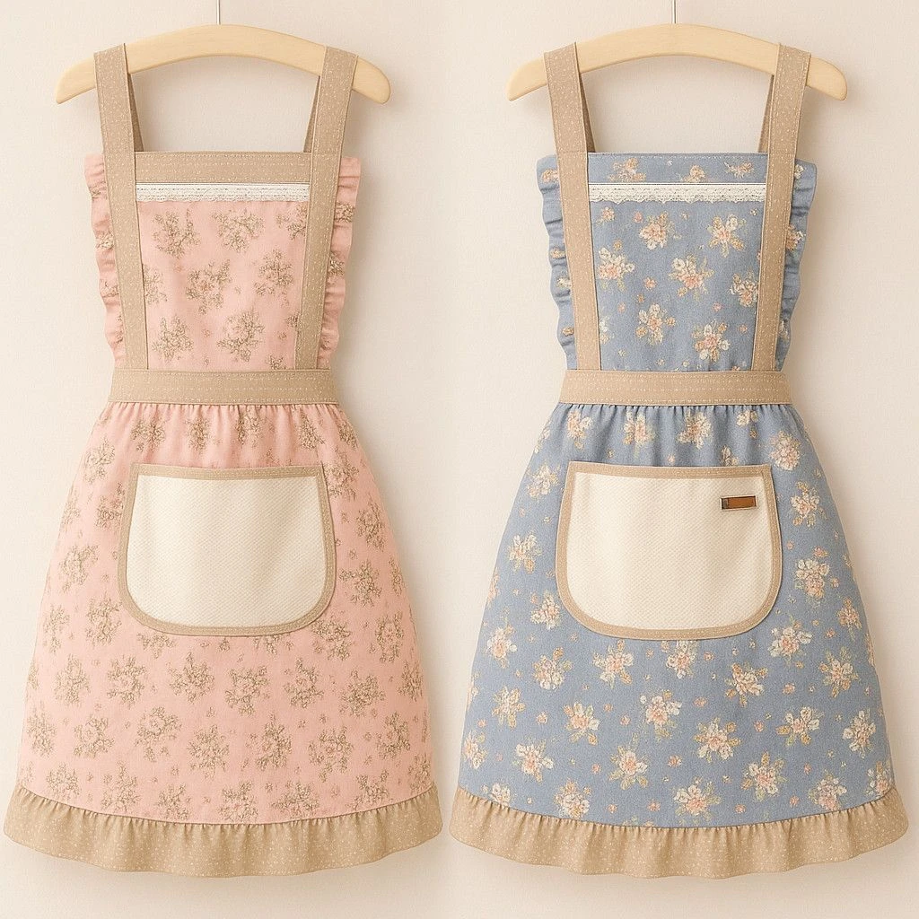 帆布围裙厨房新款家用做饭防污耐脏耐磨防油上班围腰工作服透气JJ