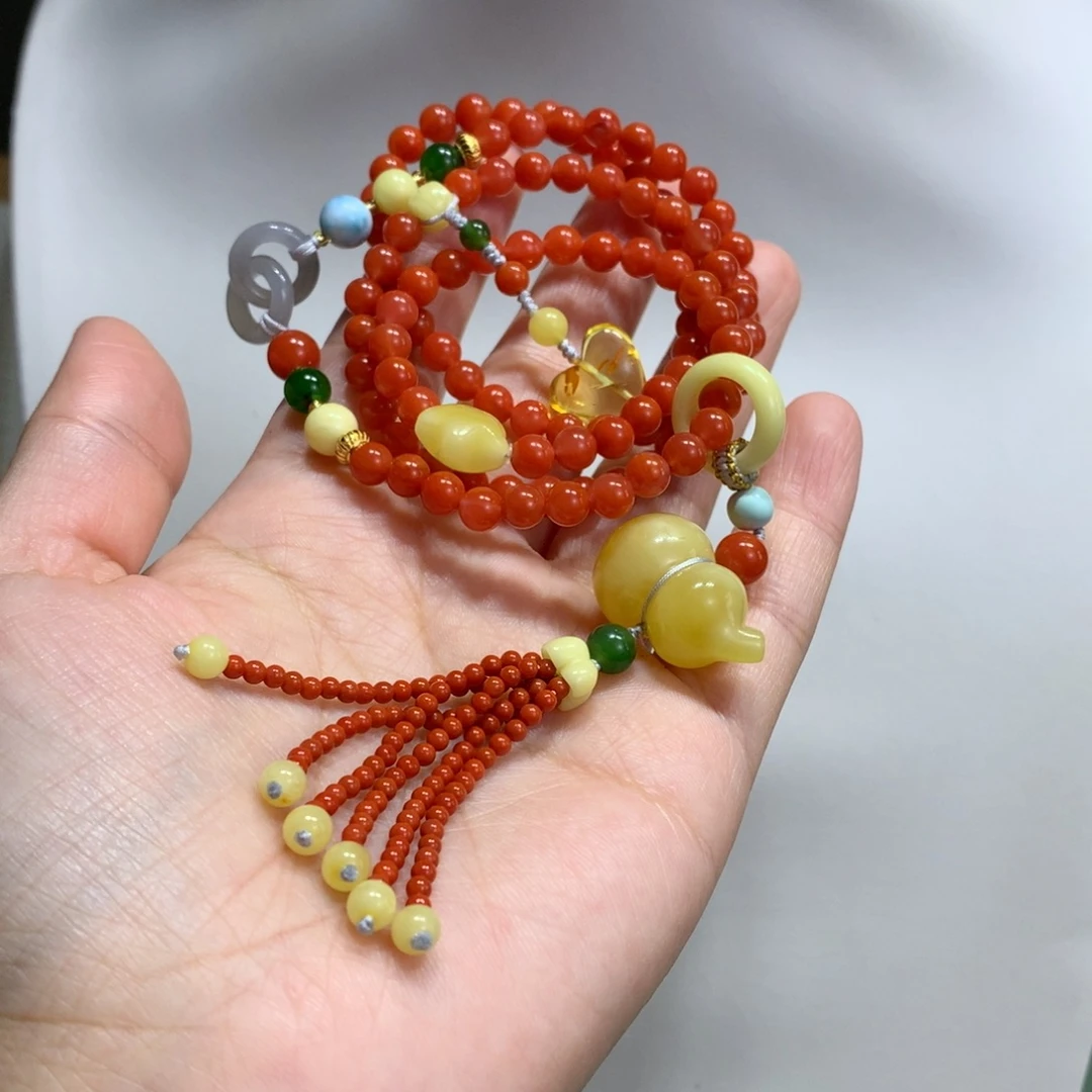 南红玛瑙未镶嵌颈饰5.3mm