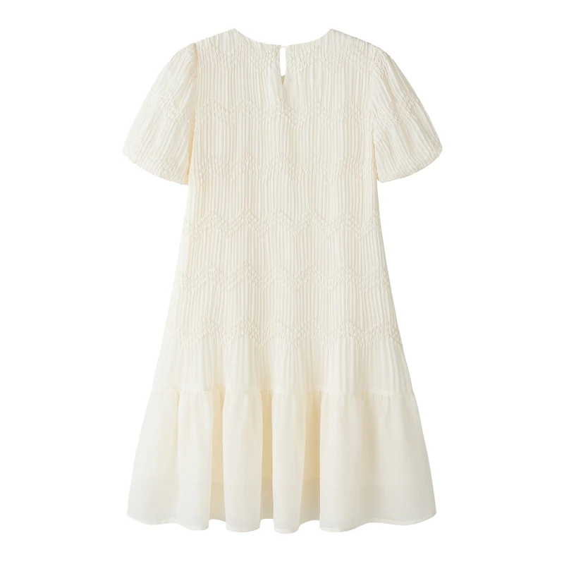 【专属W】显瘦甜美休闲夏季法式连衣裙夏季泡泡袖连衣裙气质-2509