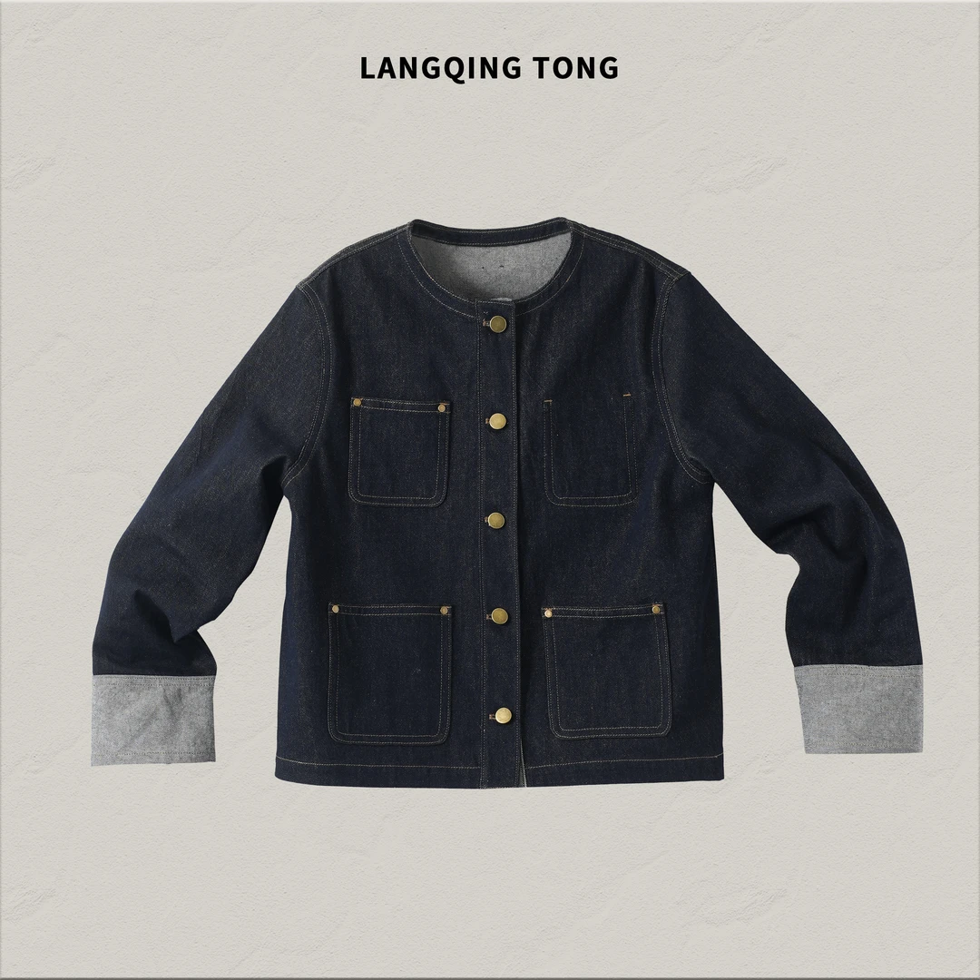 浪清/女装推荐 印温莉纯棉气质外套43916#