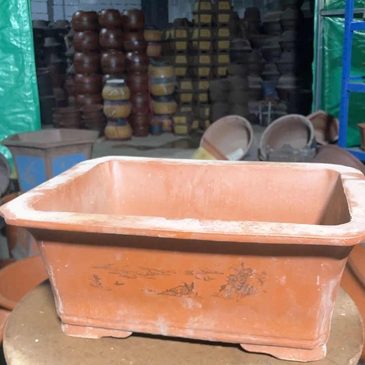 新品40红色马槽花盆花盆