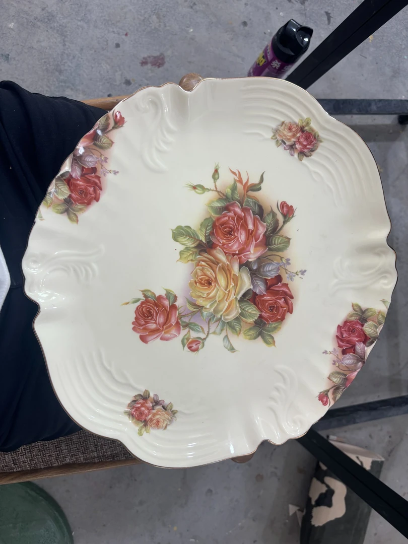 欧式轻奢玫瑰大餐盘