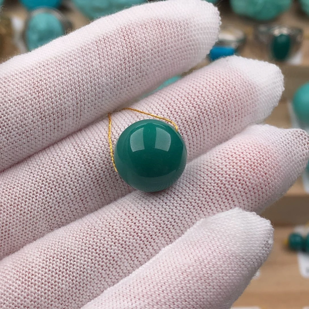 绿松石配饰未镶嵌圆珠卡13.5