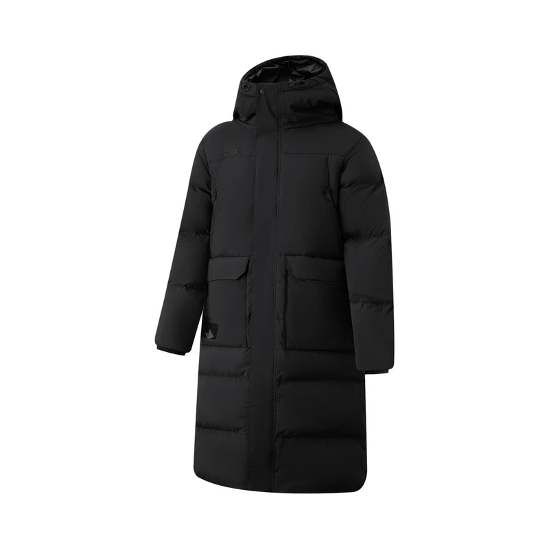 李宁男子运动潮流系列宽松型羽绒服保暖舒适AYMU541-B品