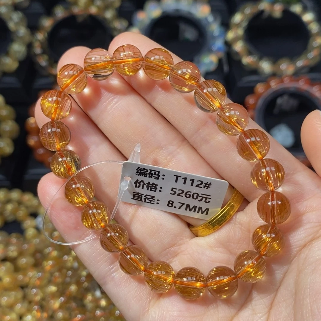 发晶未镶嵌手链T112#8.7mm