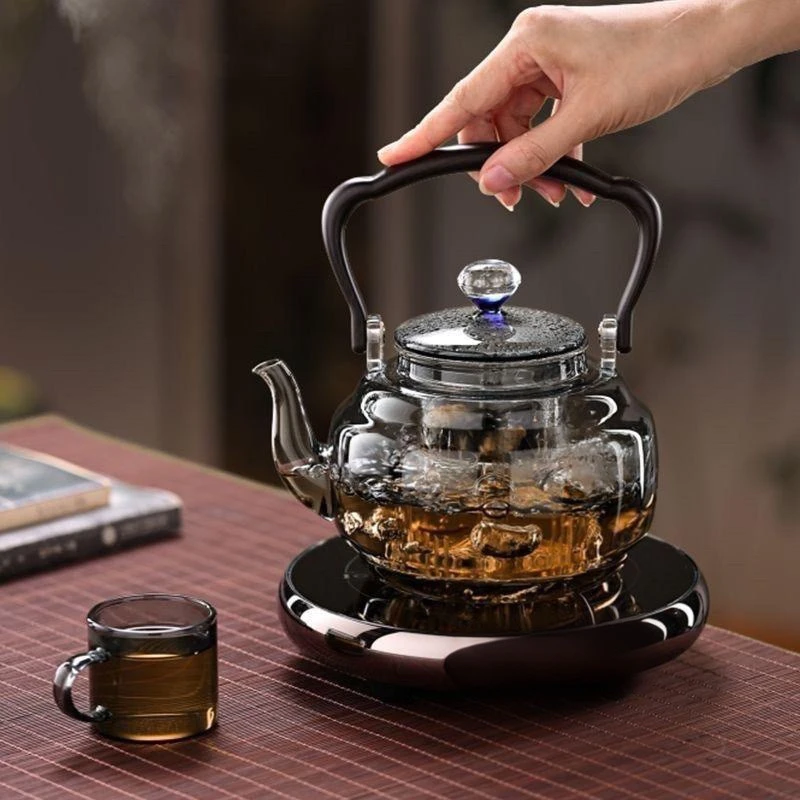 横硕大功率新款茶壶套装家用耐高温提梁电四代玻璃壶烧水电陶炉