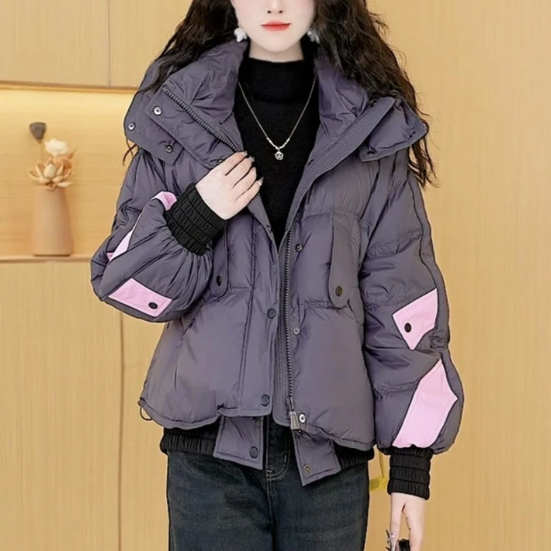 【现货羽绒服】冬季90白鸭绒羽绒服新款时尚气质休闲外套小个子大码