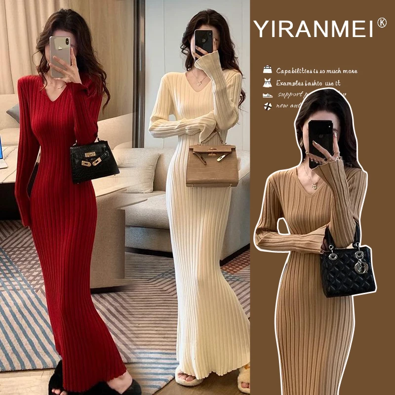 法式气质高颜值时髦休闲连衣裙女秋冬新款高质量舒适孕妇连衣裙女