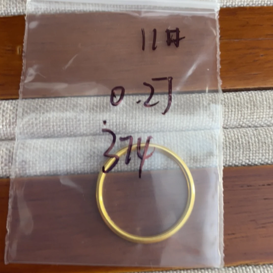 A1克重0.27 11号 亮面戒指 足金999