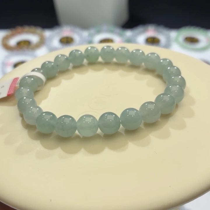 翡翠未镶嵌手链卡7.6