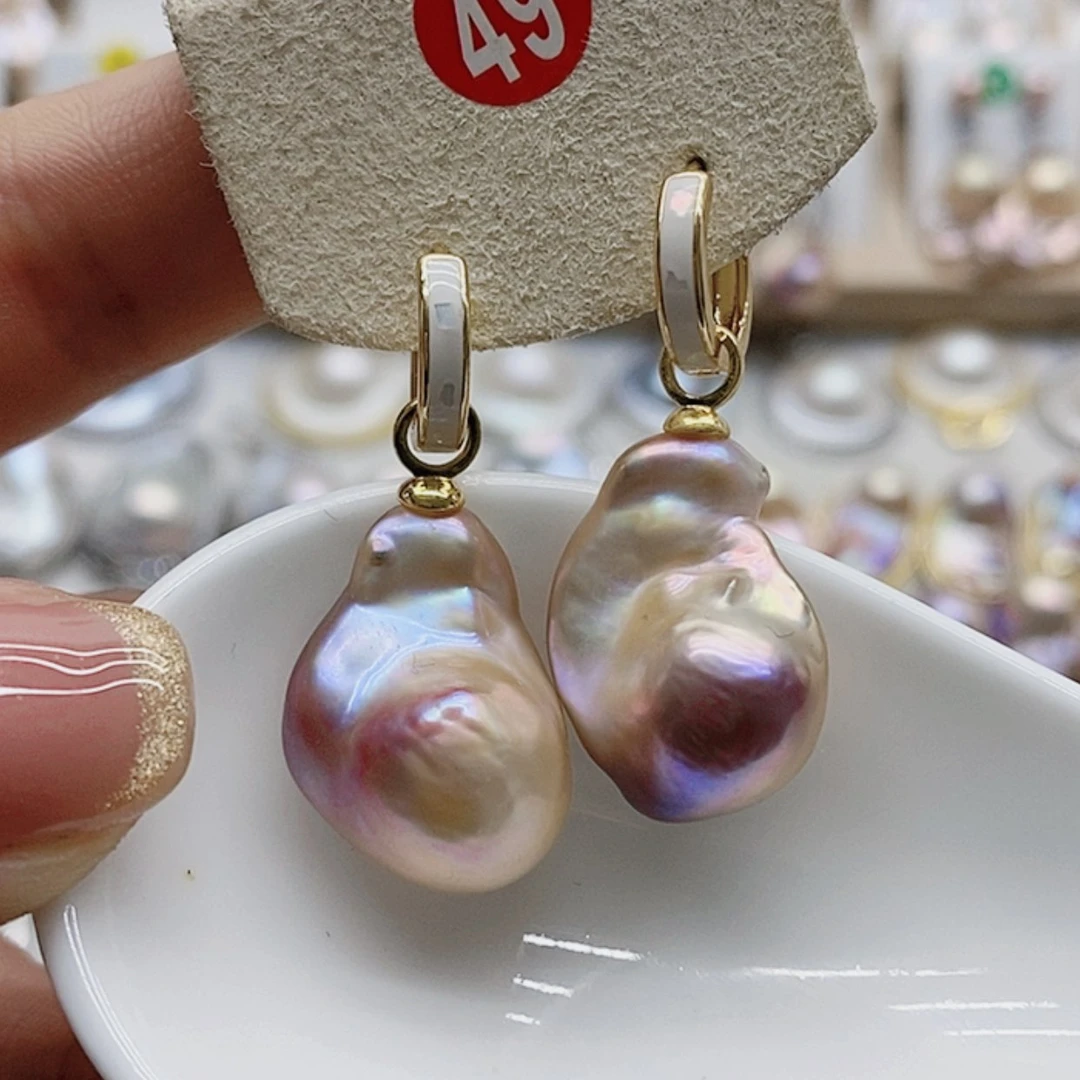 【闪购商品】淡水珍珠耳饰银S925镶嵌