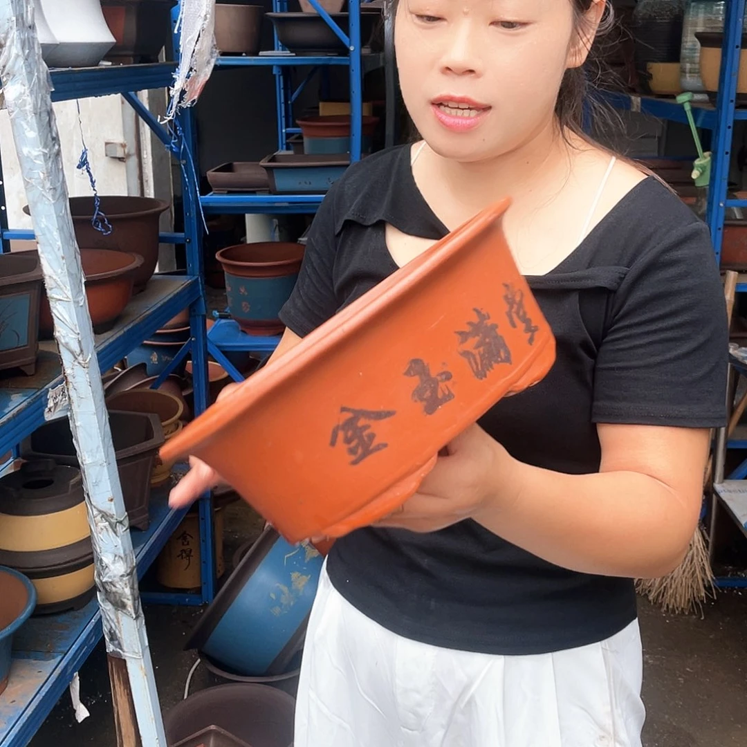 30红椭圆花盆紫砂花盆