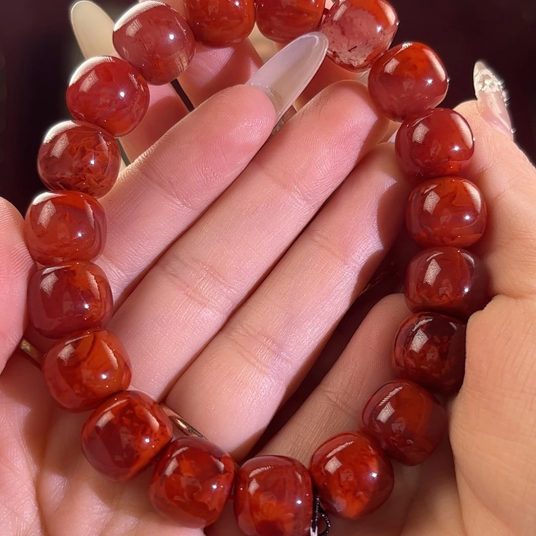 南红玛瑙未镶嵌手链