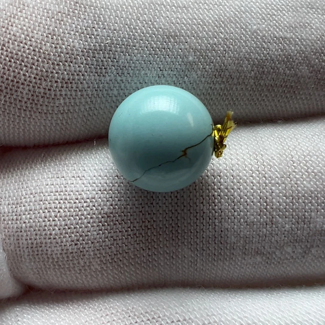 绿松石未镶嵌配饰圆珠10.4mm