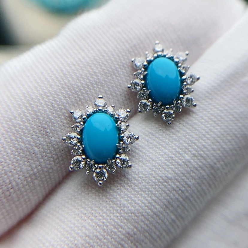 【闪购商品】绿松石原矿绿松石银S925镶嵌