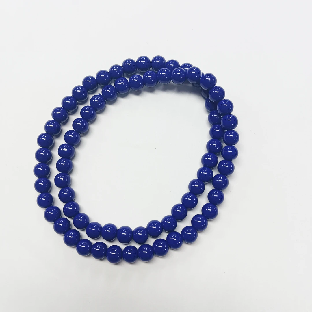 22号8mm蓝色三圈手串