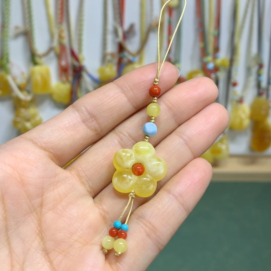 蜜蜡手链未镶嵌手机挂