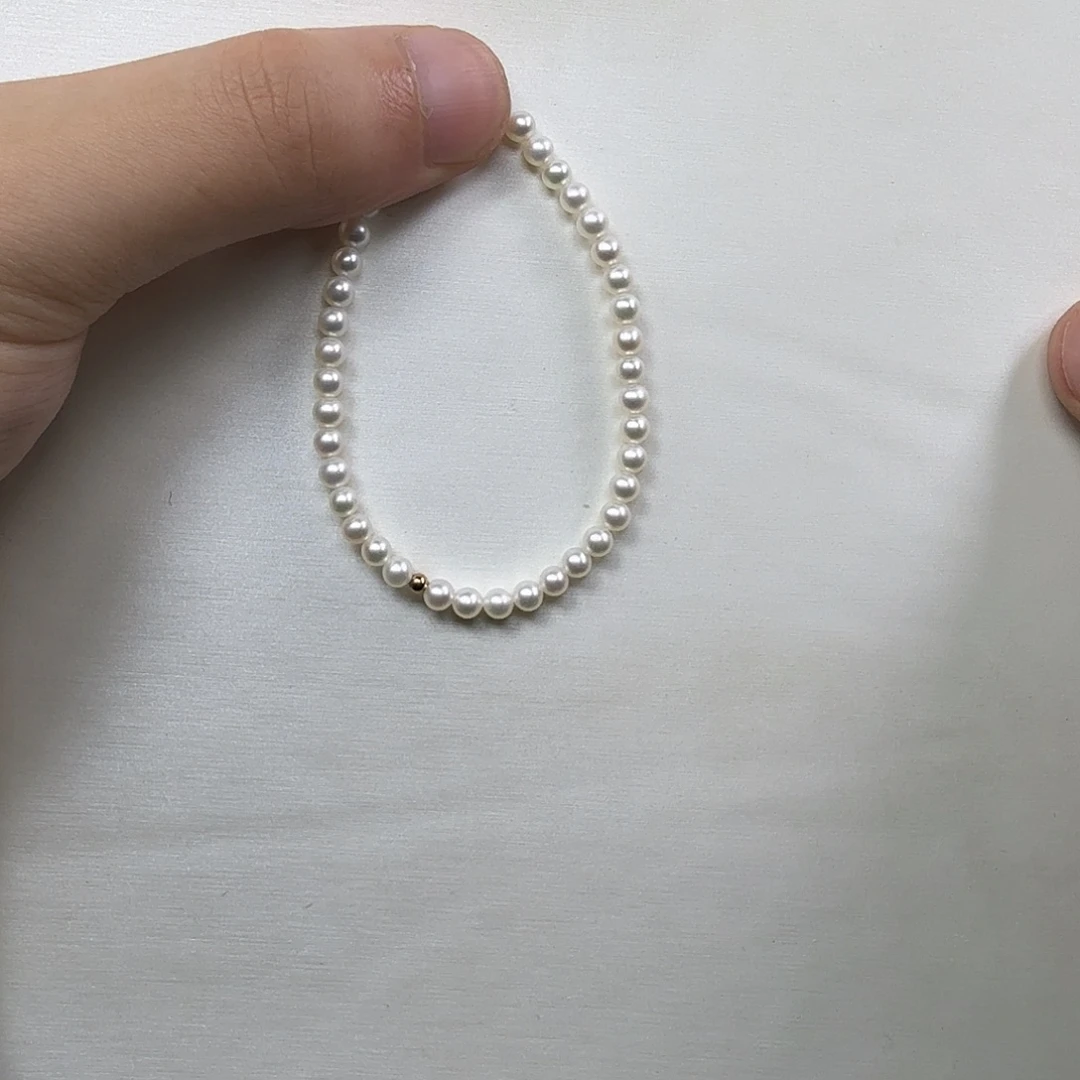 淡水珍珠手镯银S925镶嵌