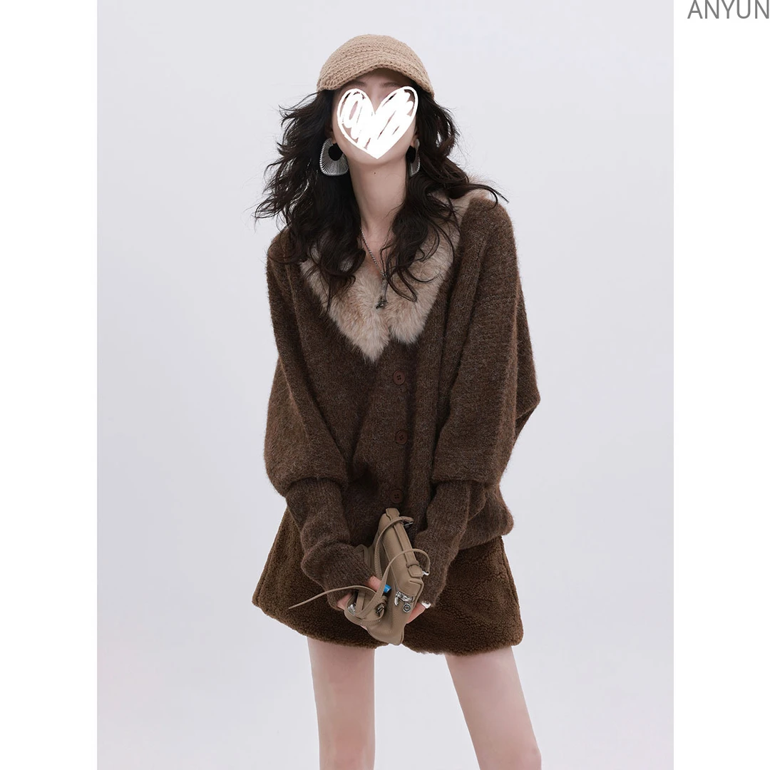 【心动序章】冬季慵懒高级感毛领毛衣开衫休闲宽松毛衣