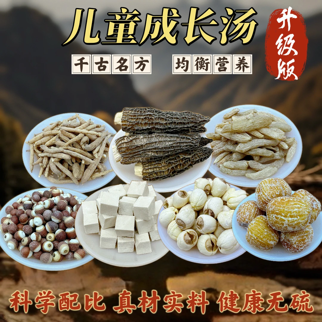 儿童成长汤包茯苓芡实莲子蜜枣煲汤小儿滋补