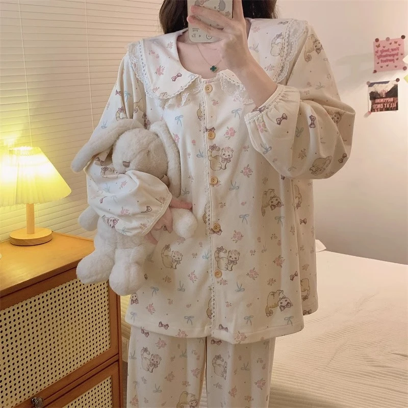 【晓晓家】小兔梦乡家居服套装1029花契