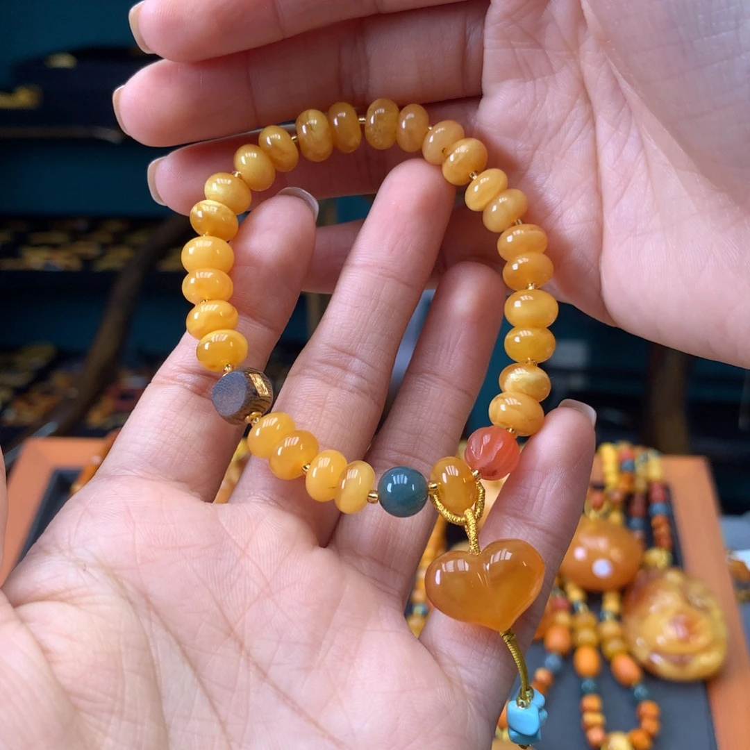 蜜蜡未镶嵌手串天然