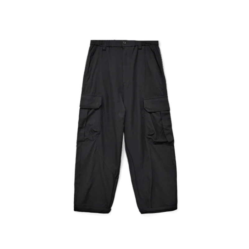 男装春秋多口袋小直筒工装休闲裤男时尚宽松男款长裤222656