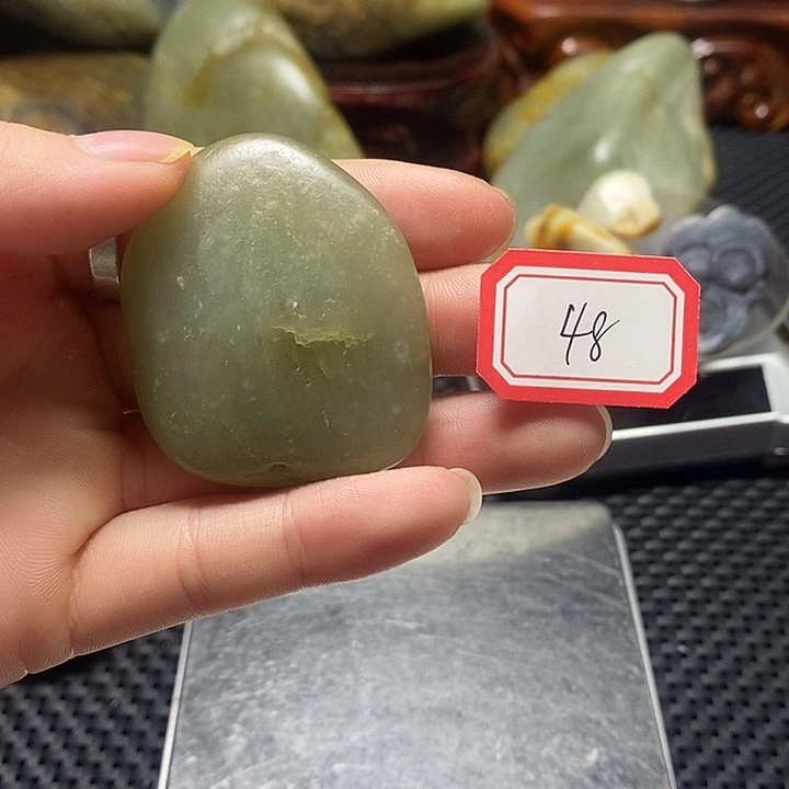 和田玉未镶嵌挂件48