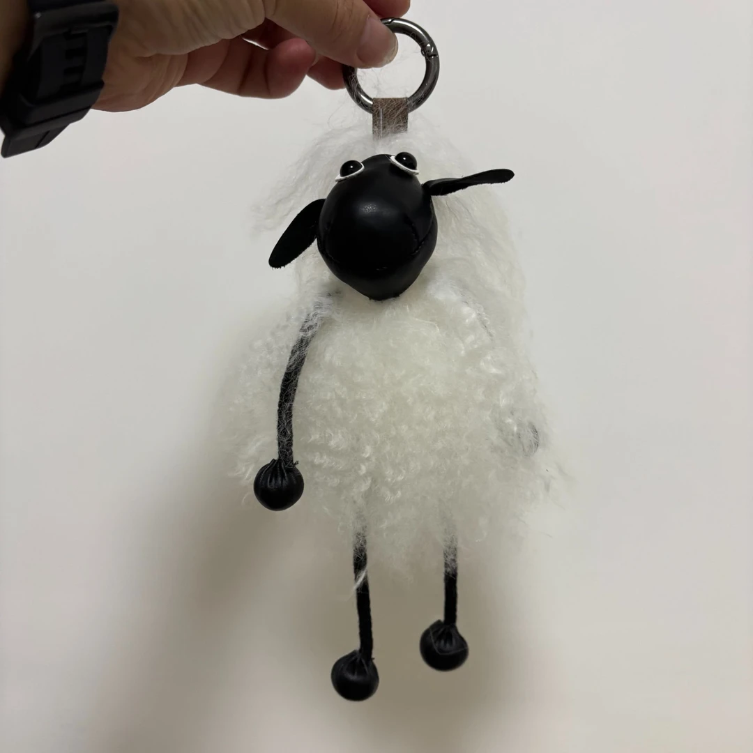 小羊肖恩手工挂件便携款挂件纯羊毛卡通挂件毛绒毛绒挂件公仔